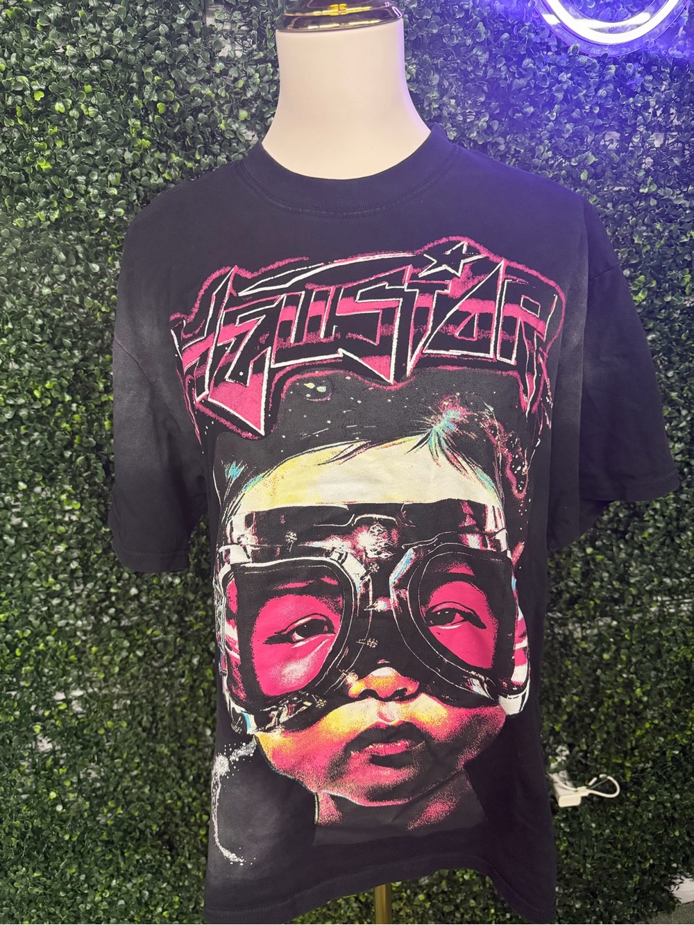 AllStar Kids Black Short-Sleeve Graphic Tee with Pink Accents